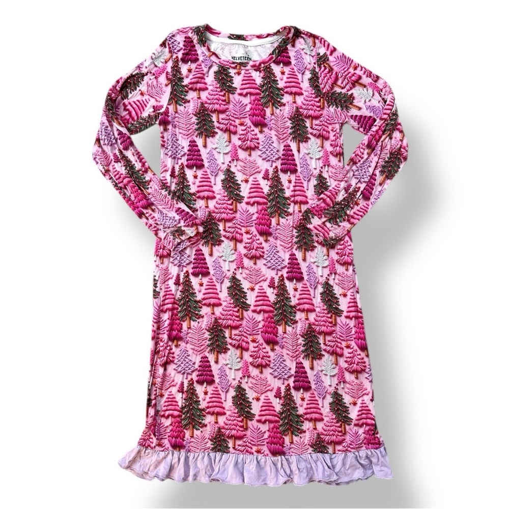 Velveteen by Bunny Knots | Ruffled Bamboo Christmas Nightgown (8)